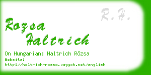 rozsa haltrich business card